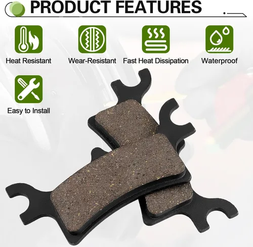 Vista 5 de LOCOPOW Pastillas de freno para Polaris Sportsman 450 400 500 600 700 800 2x4 4x4, Scrambler 400 500, Magnum 500 330 325, Trail Blazer 330 250