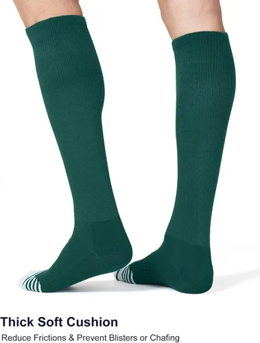 Vista 4 de FITRELL Paquete de 23 calcetines de béisbol y sóftbol para niños, jóvenes, hombres y mujeres, calcetines altos hasta la rodilla (varios colores)