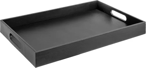 Vista 23 de Home Redefined - Moderna y elegante bandeja rectangular de 17.5 x 12 pulgadas, estilo shagreen, color azul bebé claro, con aspecto de cuero falso