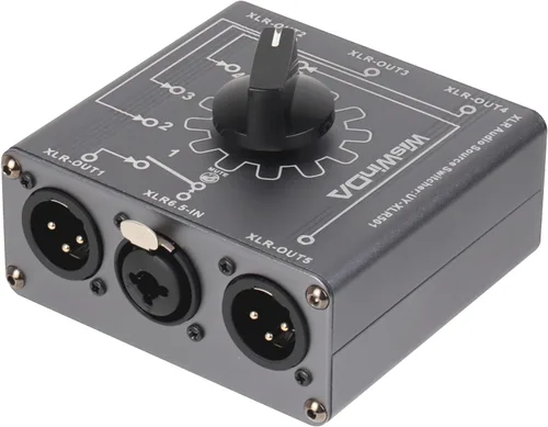 Vista 11 de Pro XLR Pasivo A/B Switch Box Diseño de operación reversible Convertidor de audio equilibrado de 2 canales HiFi Selector de audio estéreo sin