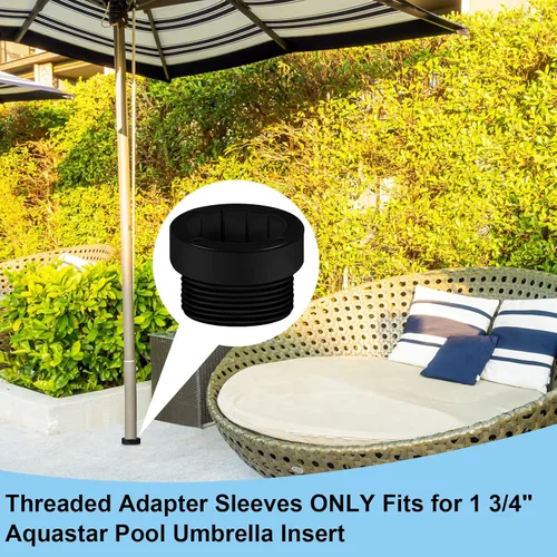 Vista 5 de Thyle Adaptador estabilizador de sombrilla de piscina, fundas de adaptador roscadas para sombrilla de piscina, inserto estabilizador para patio al