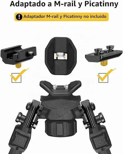 Vista 2 de CVLIFE Sling Stud Bipod Sling Montaje Bípode Montaje Montaje Giratorio Negro