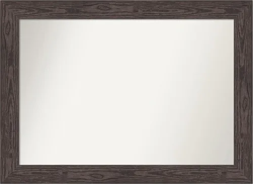 Vista 101 de Amanti Art Espejo personalizado, espejo de baño negro puente, espejo de pared o espejo de tocador de baño sobre el fregadero (26 x 26 pulgadas)