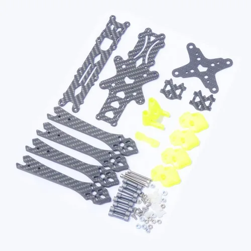 Vista 3 de QWinOut Xy-5 V2 5inch 8.583 in distancia entre ejes Drone Frame Kit Carbon Fiber FPV Rack