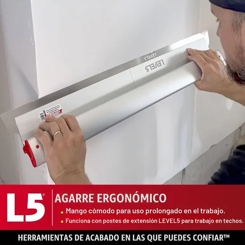 Vista 4 de LEVEL5 Ultimate Skimming Blade Set LEVEL5 Cuchillo para paneles de yeso alisado/derribado Aluminio extruido y construcción de acero inoxidable