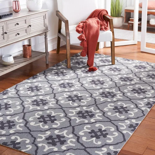 Vista 15 de SAFAVIEH Four Seasons Collection FRS234A - Alfombra de pasillo floral con gancho a mano, 2 pies 3 pulgadas x 8 pies, color azul/marfil