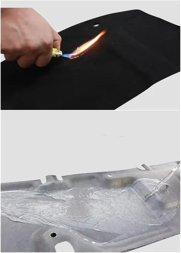 Vista 7 de 2006-2017 Compatible para Jeep Wrangler Auto Aislamiento de Calor de Algodón Delantero Capó Delantero Motor Firewall Mat Pad Cubierta Amortiguador