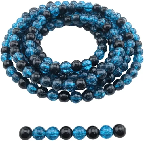 Vista 41 de DandS ltd Cuentas de cristal agrietadas para la fabricación de joyas, champán, pulseras vibrantes de bricolaje, collares, aretes, suministros