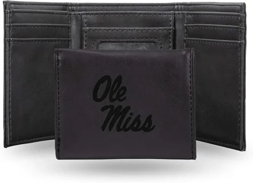 Vista 8 de NCAA Rico Industries - Billetera triple grabada con láser, con grabado láser, accesorio para hombre