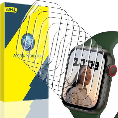 Vista 11 de YMHML - [Juego de 2] Protector de pantalla de vidrio templado compatible con Apple Watch de 38mm Series 3/2/1 con estuche negro duro, cubierta