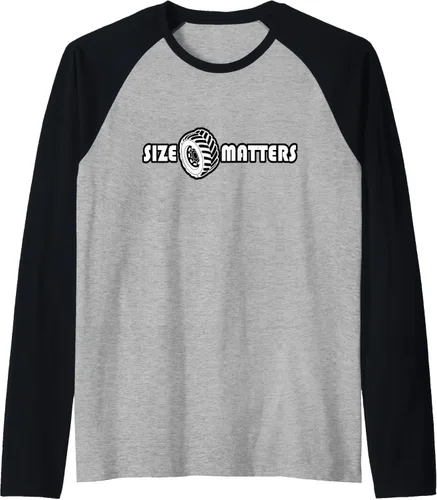 Vista 14 de Size Matters Shirt Tire Car Guy shirt Off Road Raglan Baseball Tee