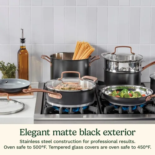 Vista 2 de Cuisinart Juego de utensilios de cocina Elegance negro mate de 11 piezas, MBK89-11