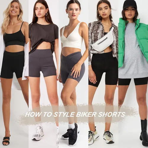 Vista 3 de QGGQDD - Pantalones cortos bicicleteros de cintura alta para mujer, pantalones cortos deportivos de 5 pulgadas, sensación muy suave