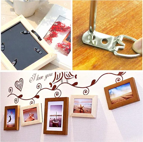 Vista 7 de Swpeet Kit de 415 ganchos para fotos con tornillos y 100 ganchos para tazas Whit, juego surtido de ganchos de fotos resistentes para soluciones