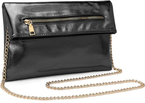 Vista 2 de Bolso de mano para mujer, bolso de noche con correa de cadena, sobre de moda, bolso cruzado de boda formal
