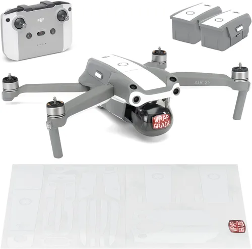 Vista 12 de WRAPGRADE Funda compatible con DJI Air 2S Color de acento B (Airforce Silver)