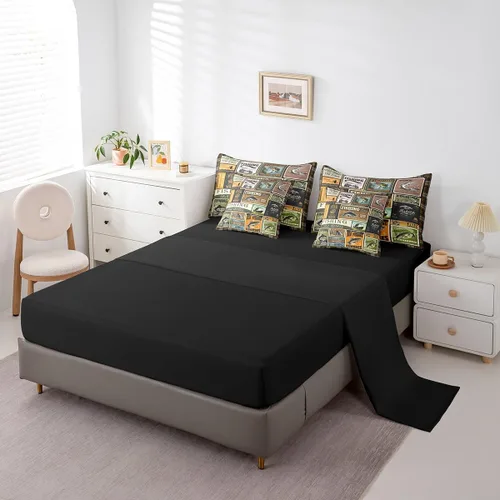 Vista 62 de Feelyou Juego de edredón de ciervo con sábanas – Tamaño Queen 7 piezas Juego de ropa de cama infantil de caza rústica – Cama de ciervo de cabaña