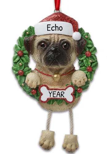 Vista 33 de Adornos de Navidad personalizados para perros 2024 – Corona de perro Beagle Adornos de Navidad para amantes de los perros, adorno de primera Navidad