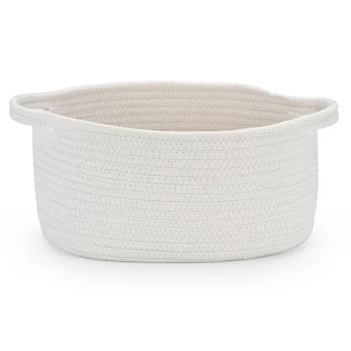 Vista 14 de Happyiren Linda Cesta Tejida para Regalo – Cesta de Regalo Vacía Beige para Guardería, Regalos de Fiesta de Bebé, Cumpleaños, Boda, Cestas Boo
