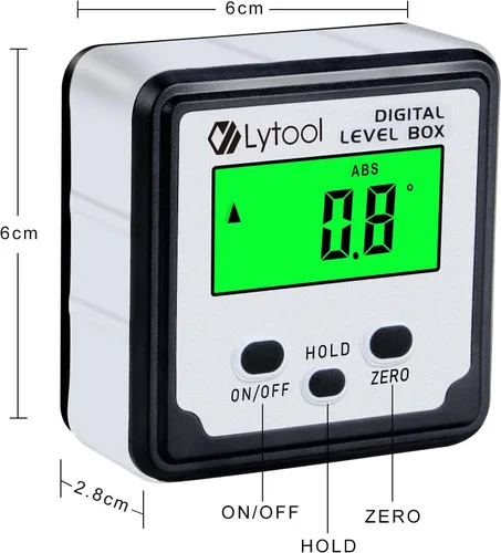 Vista 2 de Lytool - Buscador de ángulo digital, cubo de nivel de calibre magnético para carpintería