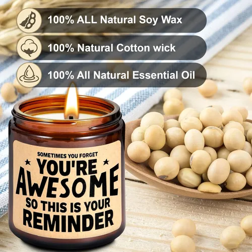 Vista 3 de Regalos de velas perfumadas para mujeres, regalo inspirador, de animación para ella, él, regalos de broma para amigos, compañeros de trabajo