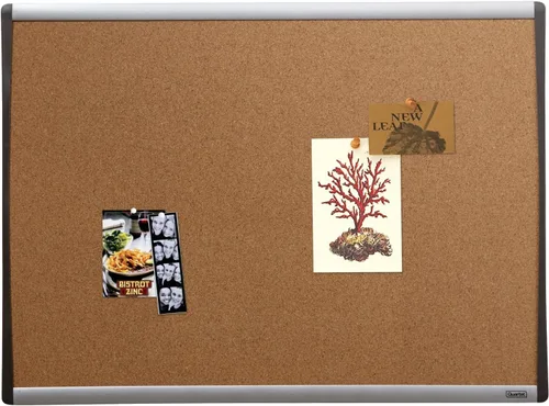 Vista 3 de Quartet Tablero de corcho, tablero de anuncios de 17 x 23 pulgadas, tablero de corcho, marco negro/plateado (79373)