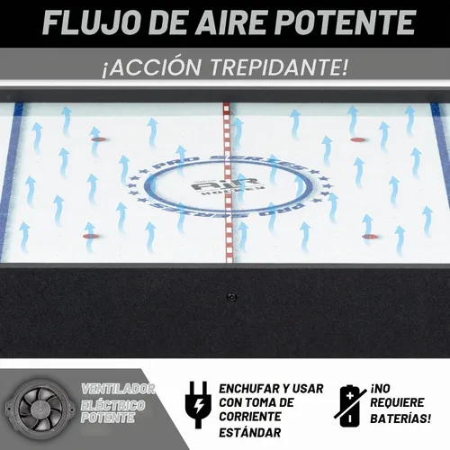 Vista 3 de GoSports Juego de hockey de aire de mesa de 40 pulgadas para niños - negro