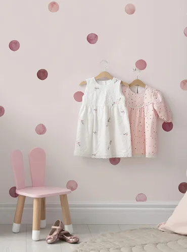 Vista 3 de Simple Shapes Pegatinas de pared con puntos de acuarela (rubor)