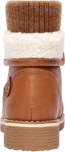 Vista 4 de DREAM PAIRS Botas de combate con cordones para mujer, botines de invierno de tacón bajo
