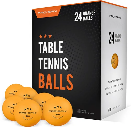 Vista 11 de PRO-SPIN Ping Pong Balls - 3-Star Premium Orange Table Tennis Balls High-Performance 40+ ABS Professional Quality Ultimate Durability for Indoor