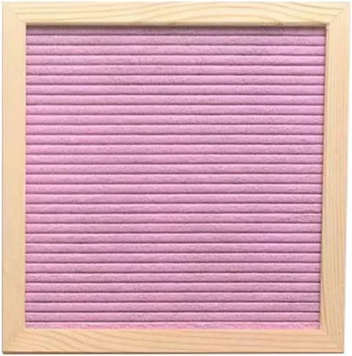 Vista 14 de Tablero de mensajes de madera, tablero de letras de fieltro, panel de mensajes de 10 x 10 pulgadas con 170 calcomanías de letras, para decoración