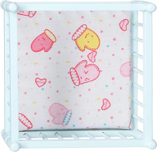 Vista 6 de Casa de muñecas de madera a escala 1:12, cama de bebé, casa de muñecas en miniatura, mini accesorios de muebles con colchón cama cuadrada, regalo