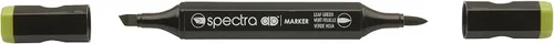 Vista 10 de AD Marker Chartpak Spectra, Tri-Nib y cepillo de doble punta, verde manzana, 1 cada uno (S044AD)