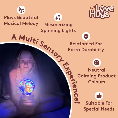 Vista 2 de Varita Musical con Luces - Luces Sensoriales para Niños Autistas - Juguetes Sensoriales Iluminados - Juguetes para Autismo - Juguetes Sensoriales