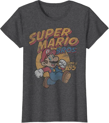 Vista 5 de Super Mario Bros. Desde '85 Camiseta Vintage con Póster' Negro
