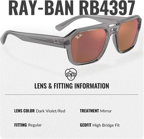 Vista 5 de Ray-Ban RB4397 CORRIGAN BIO-BASED Gafas de sol cuadradas redondas con kit oficial de gafas
