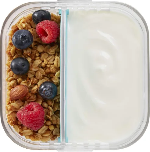 Vista 10 de PackIt Mod Snack Bento Recipiente de almacenamiento de alimentos, verde menta (paquete de 2)