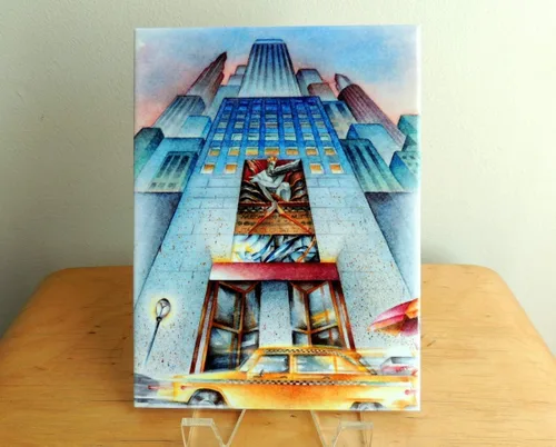 Vista 2 de Ceramic Wall Art Tile, Rockefeller Center, New York City, 6" x 8