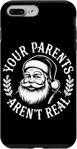 Vista 12 de Your Parents Aren’t Real Santa Humor Holiday Festive Cartoon Case for iPhone 16