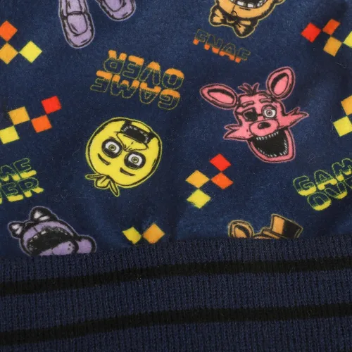 Vista 6 de Bioworld Freddy's Freddy Knit - Juego de sombrero y guantes peruanos para niños Cinco noches de juego terminado