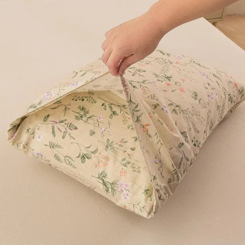 Vista 8 de ECOCOTT Juego de 2 fundas de almohada florales de tamaño estándar, 100% algodón lavado con cierre de sobre, fundas de almohada estampadas de flores