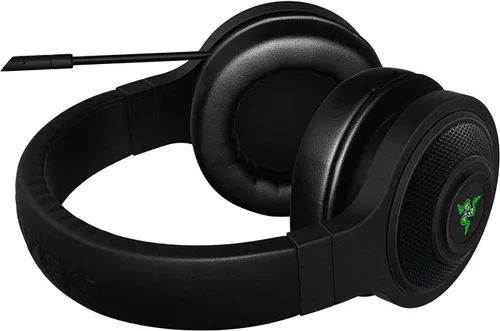 Vista 6 de Auriculares para juego Razer Kraken 7.1 Chroma Sound USB 7.1 sonido envolvente con micrófono digital retráctil e Iluminación Chroma, Negro