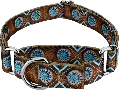 Vista 22 de Country Brook Petz - Collar de perro Albuquerque Martingale - Colección Country and Western con diseños rústicos (1/2 pulgada, 2XS)