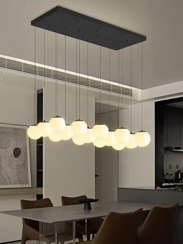 Vista 59 de ykolupty Lámpara colgante negra de 1 luz moderna de globo de vidrio gris ahumado, luces colgantes para isla de cocina, luces colgantes ajustables