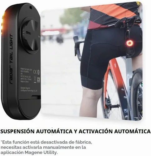 Vista 5 de Magene Luz trasera de radar para bicicleta L508, luz trasera inteligente de radar compatible con algunas computadoras y relojes de bicicleta