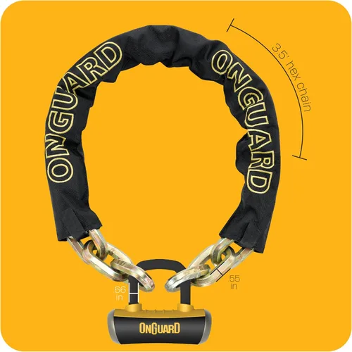 Vista 2 de Onguard Candado de cadena Beast con candado X4