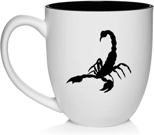 Vista 18 de Daylor Taza de café de cerámica Scorpion, regalo para ella, él, amigo, compañero de trabajo, esposa, esposo (11 onzas, azul)