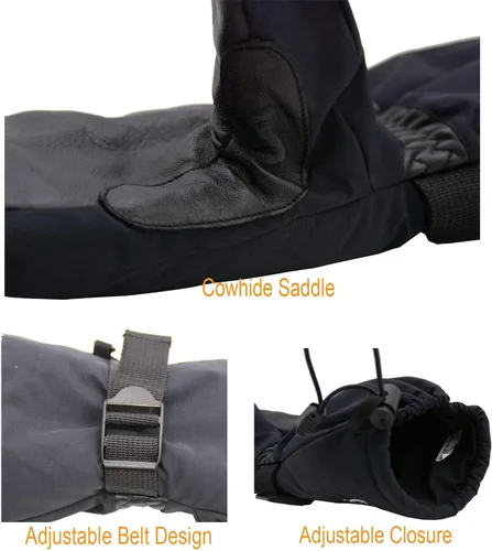 Vista 5 de HANDLANDY Guantes de esquí impermeables de invierno para hombres y mujeres, 3M Thinsulate resistentes al viento, guantes de nieve cálidos, guantes