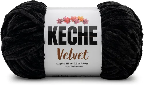 Vista 128 de Keche Hilo para ganchillo, hilo de terciopelo, chenilla suave, manta de bebé voluminosa amigurumi Yarn 3.53 oz (132 yardas) - Arona