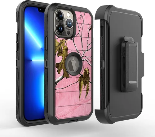 Vista 6 de Funda Defender diseñada para iPhone 13 Pro Max, funda protectora híbrida a prueba de golpes, funda rígida de doble capa compatible con iPhone 13 Pro